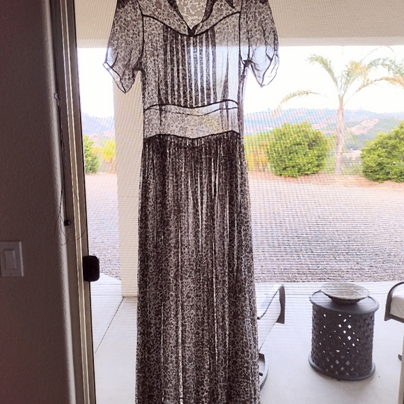 Christy Dawn Winslet Dress Jasmine Rye Brown Cream Floral Print 100% Silk Size S - Picture 8 of 15